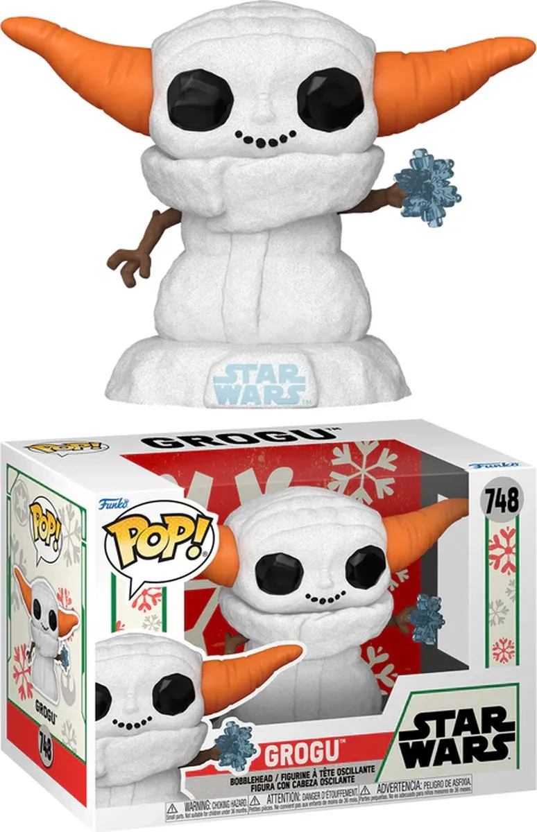 Funko Pop! Star Wars Mandalorian Grogu Snowman #748