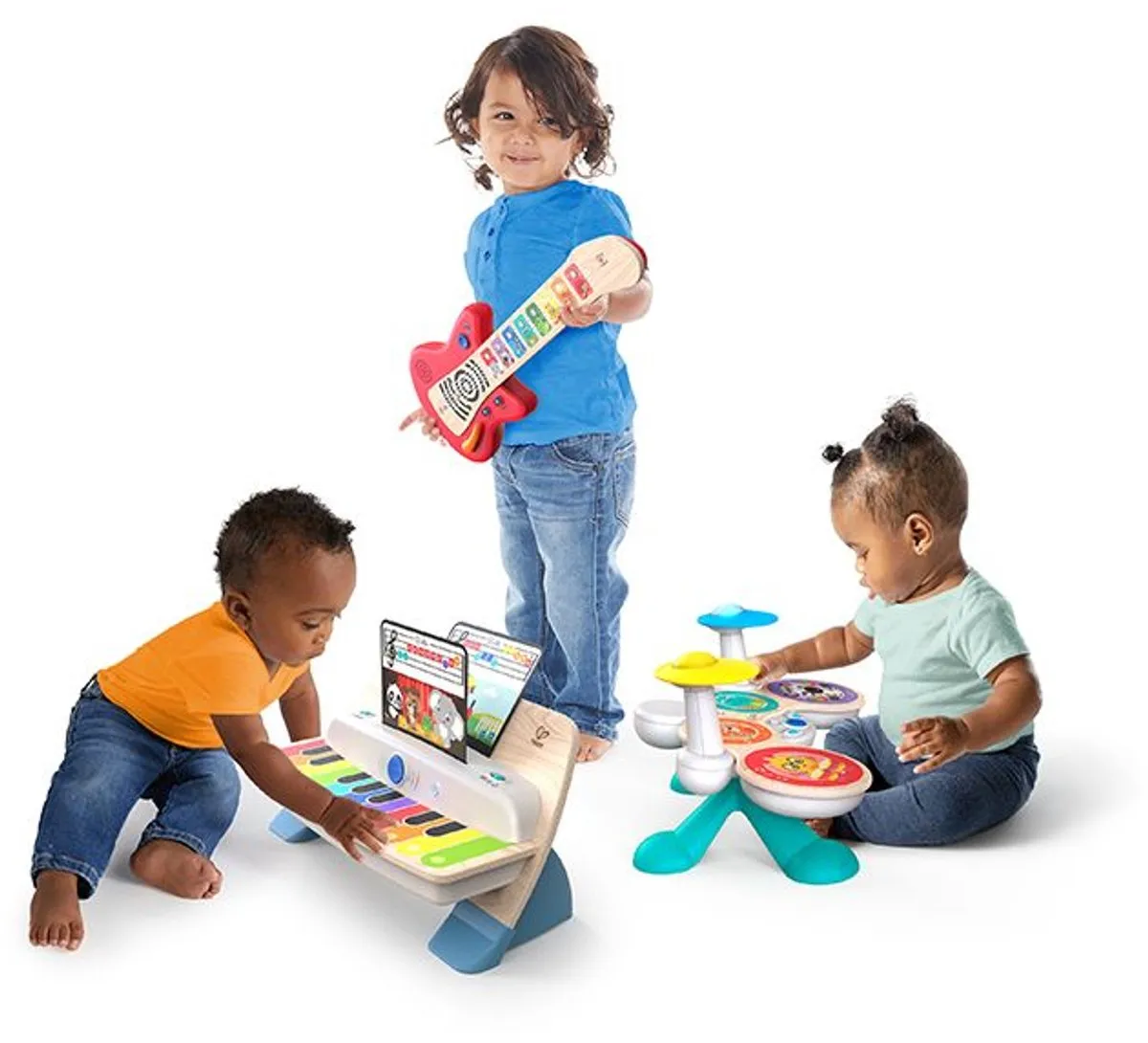 Hape Einstein Together in Tune Drums - 3x AA - Rood/Wit - afbeelding 6 van 6