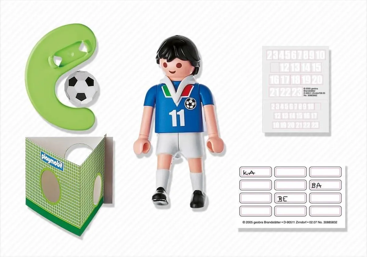 Playmobil Voetbalspeler Italië 4712 - Meerkleurig