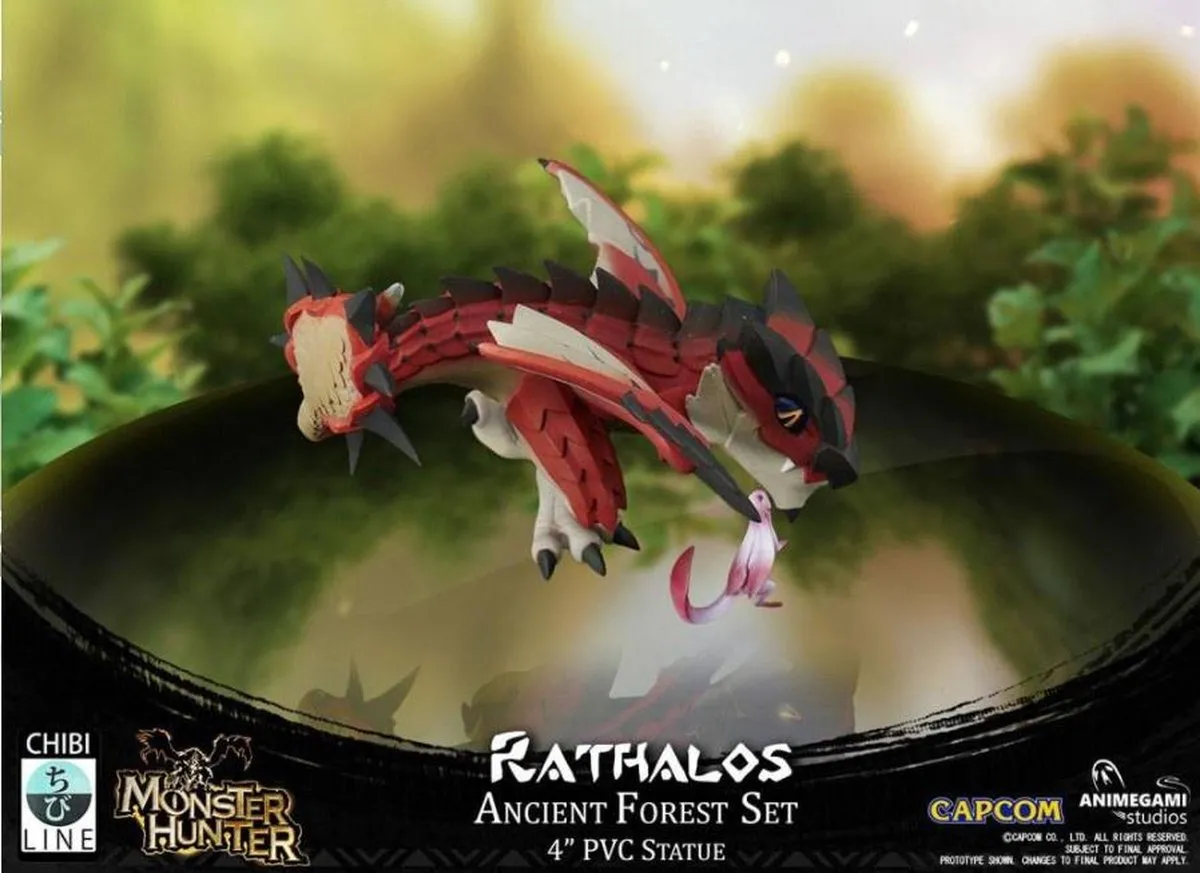 Capcom Monster Hunter Animegami Chibi Figure Rathalos - Multicolor