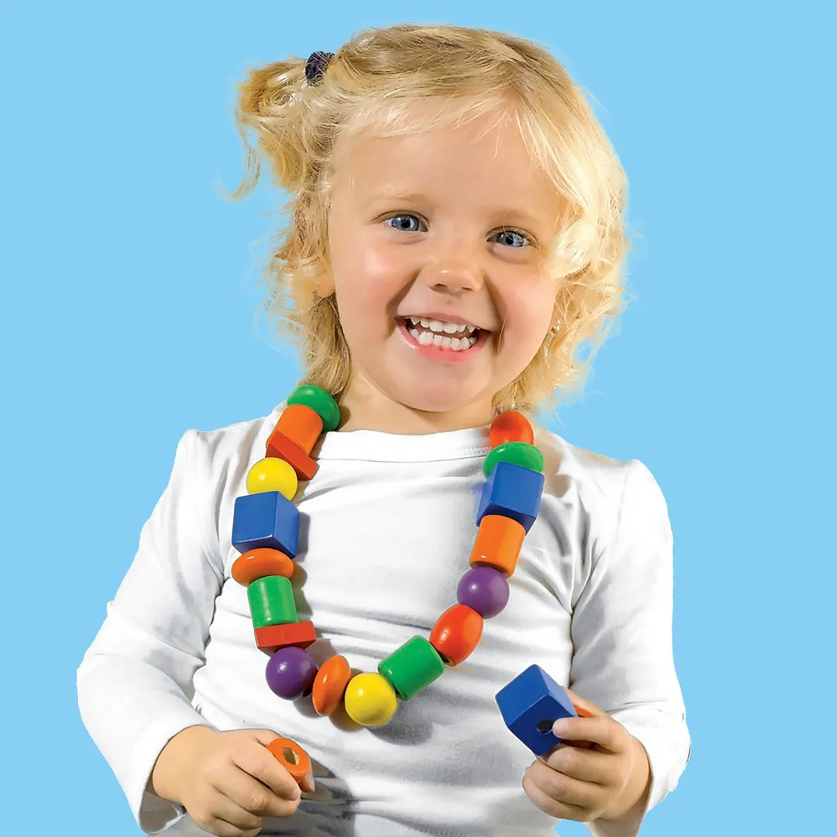 SES Creative Ik Leer Rijgen Montessori Speelgoed - 18 Houten Kralen - afbeelding 6 van 6