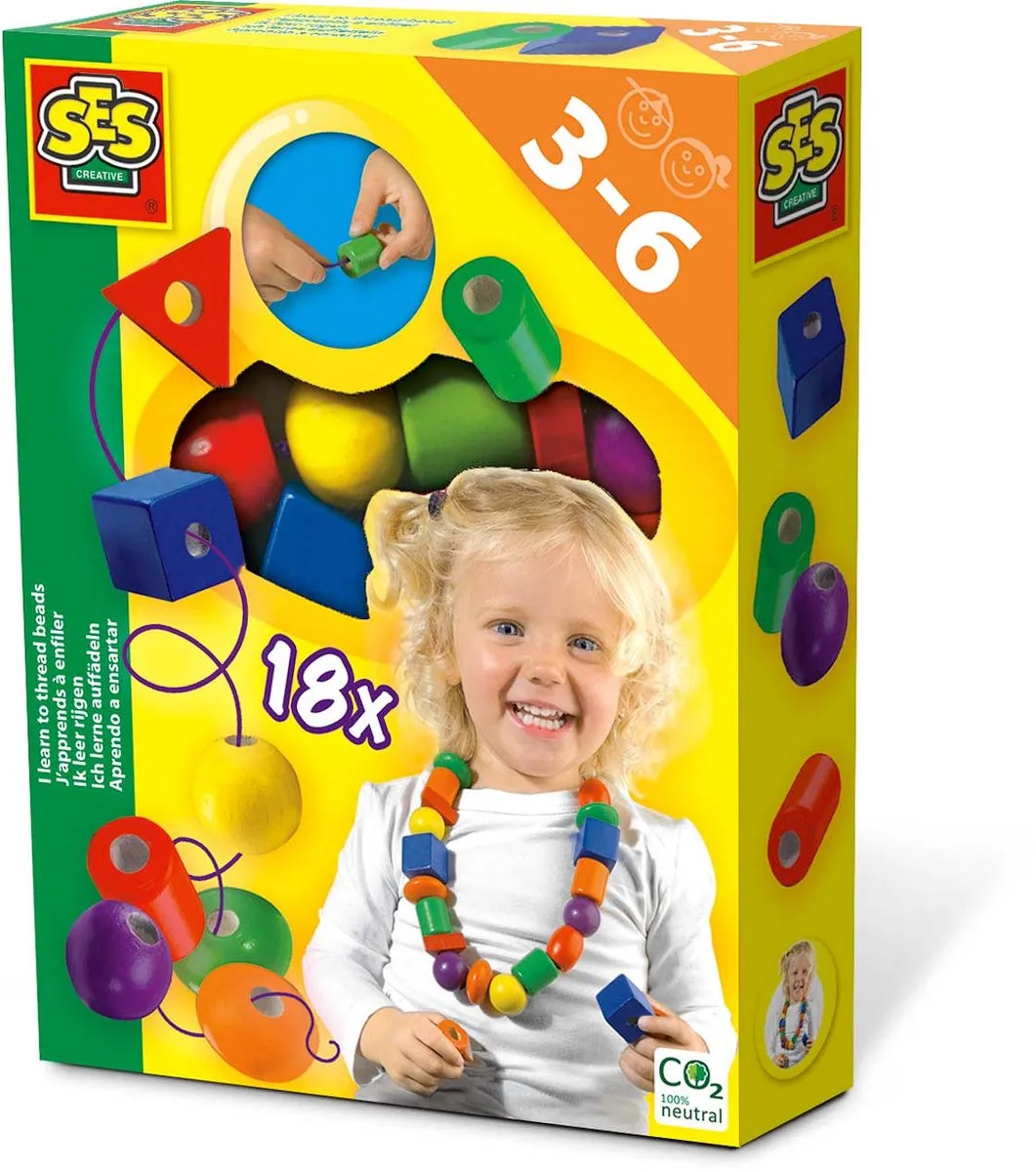 SES Creative Ik Leer Rijgen Montessori Speelgoed