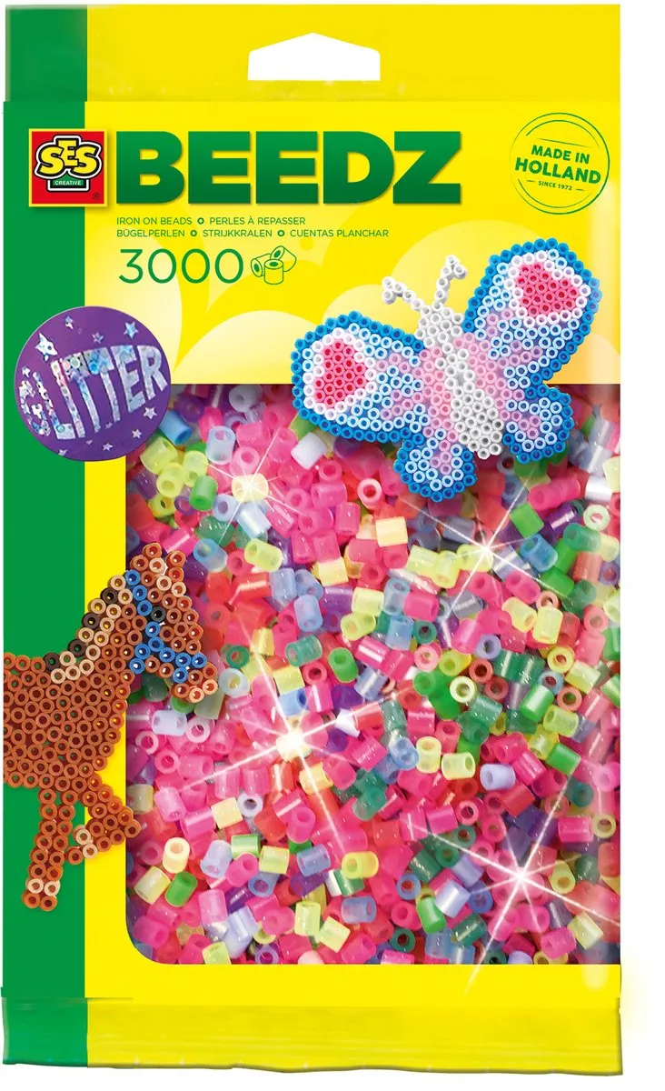 SES Creative Beedz Mix Glitter Strijkkralen