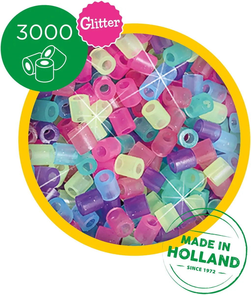 SES Creative Beedz Mix Glitter Strijkkralen - 3000 Stuks