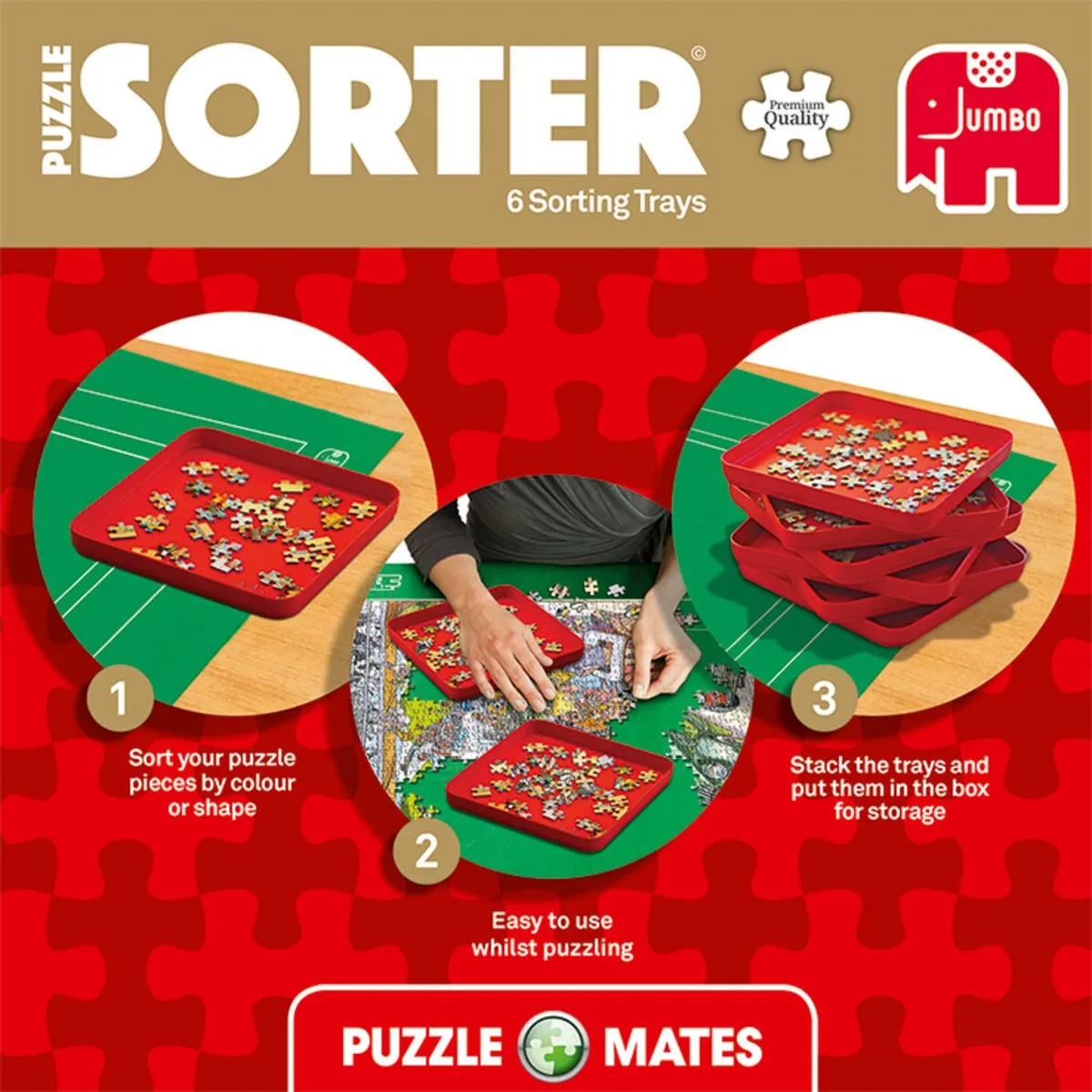 Jumbo Puzzle Mates Sorteer Puzzel - Zwart