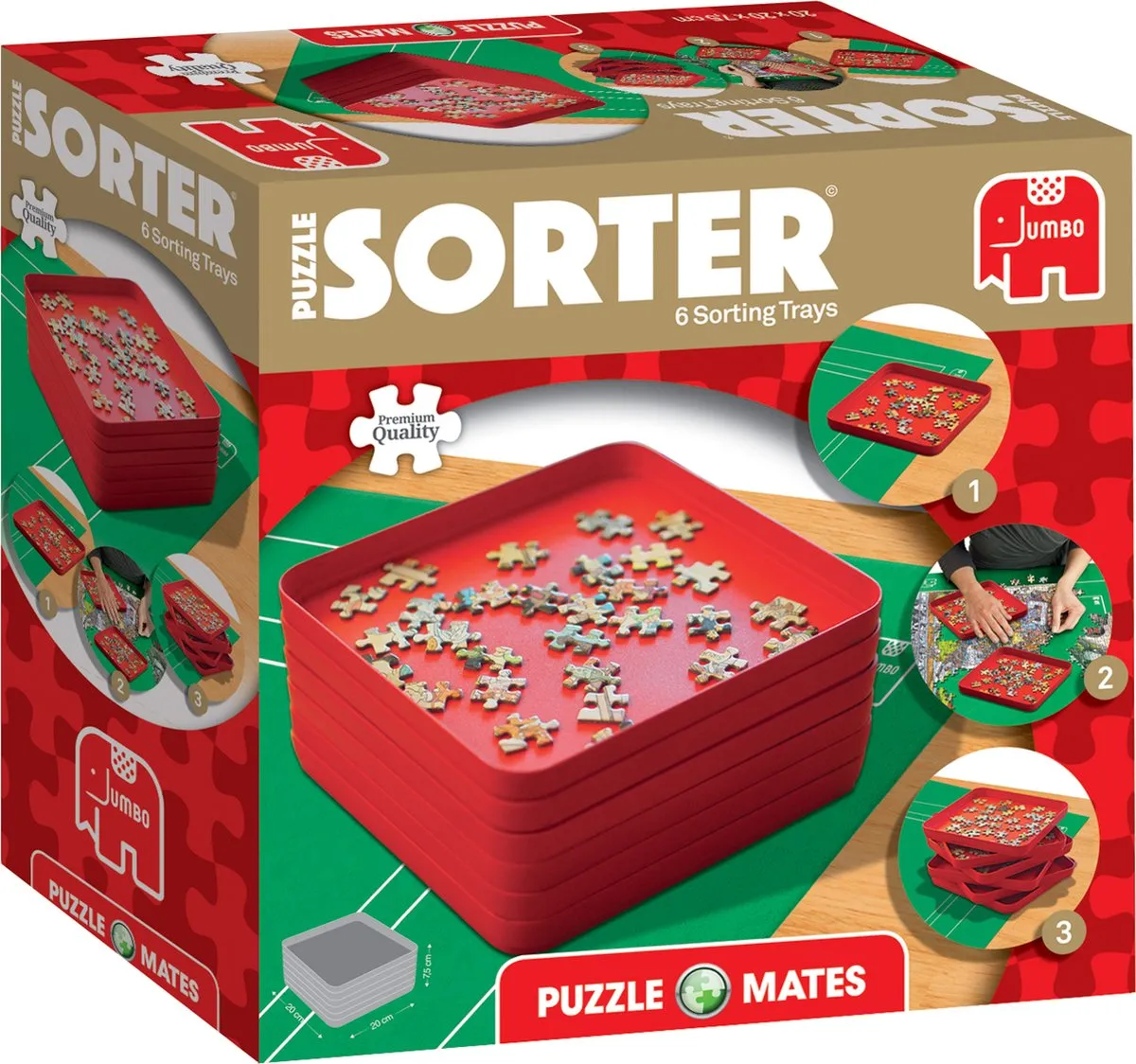 Jumbo Puzzle Mates Sorteer Puzzel - Zwart