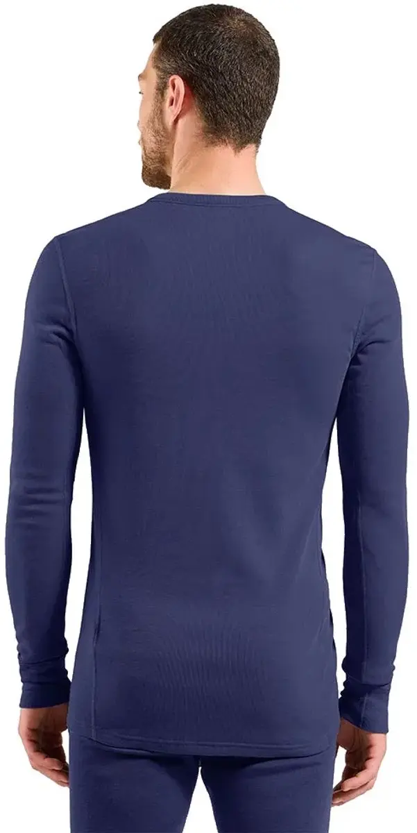ODLO Active Warm Eco Base Layer Longsleeve Heren S - Blauw