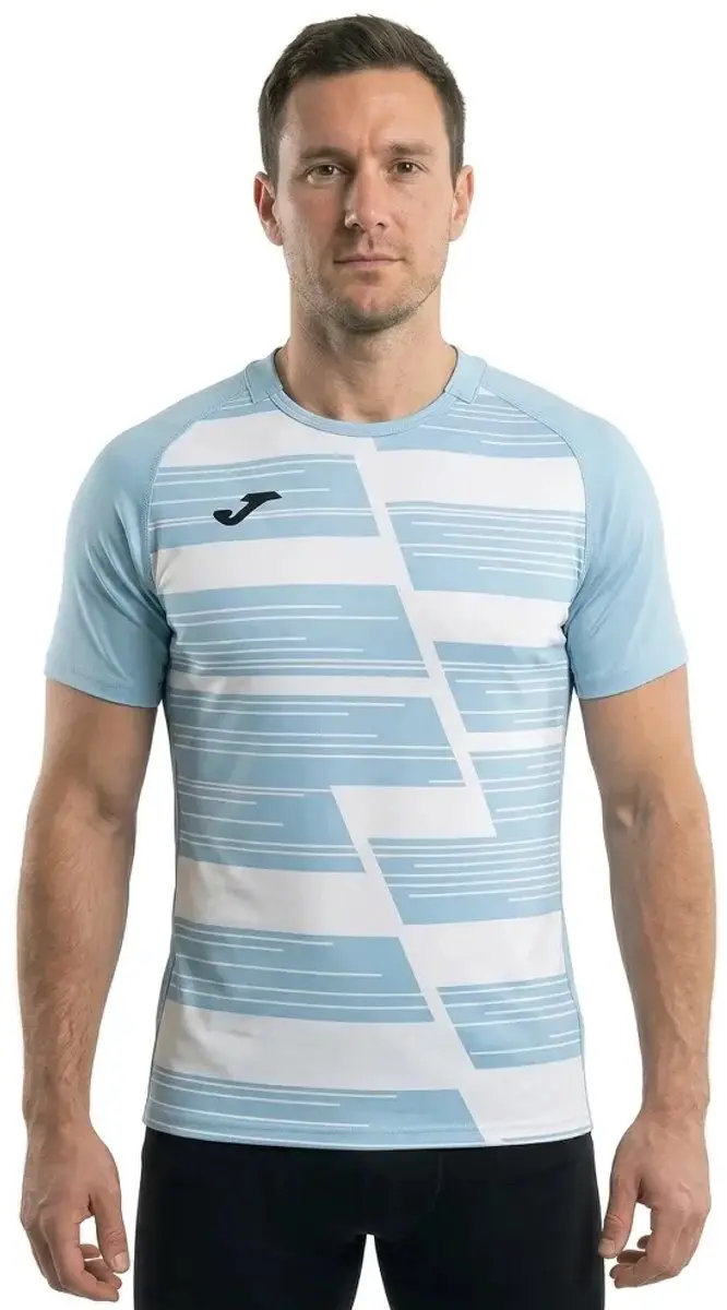 Joma Haka Rugbyshirt Heren M - Wit/Hemelsblauw - afbeelding 2 van 3