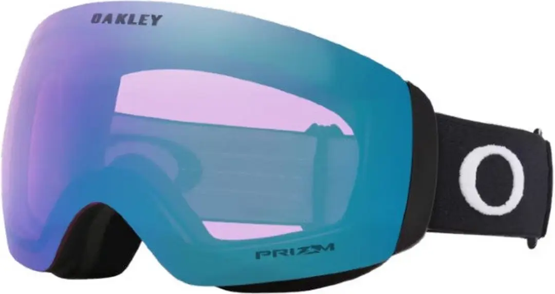 Oakley Flight Deck M Skibril Senior - Blauwe lens - Zwart/Wit - afbeelding 4 van 6