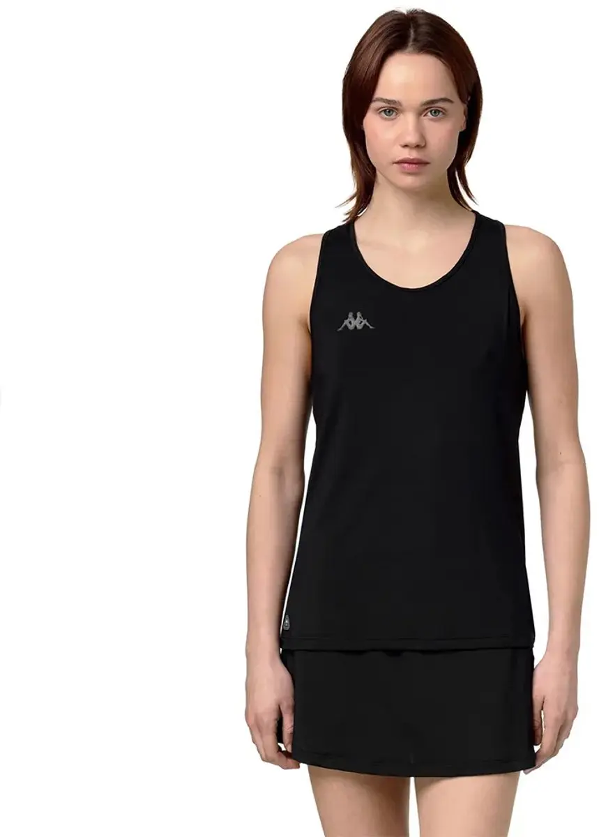 Kappa Ipef Mouwloos T-shirt - S - Zwart