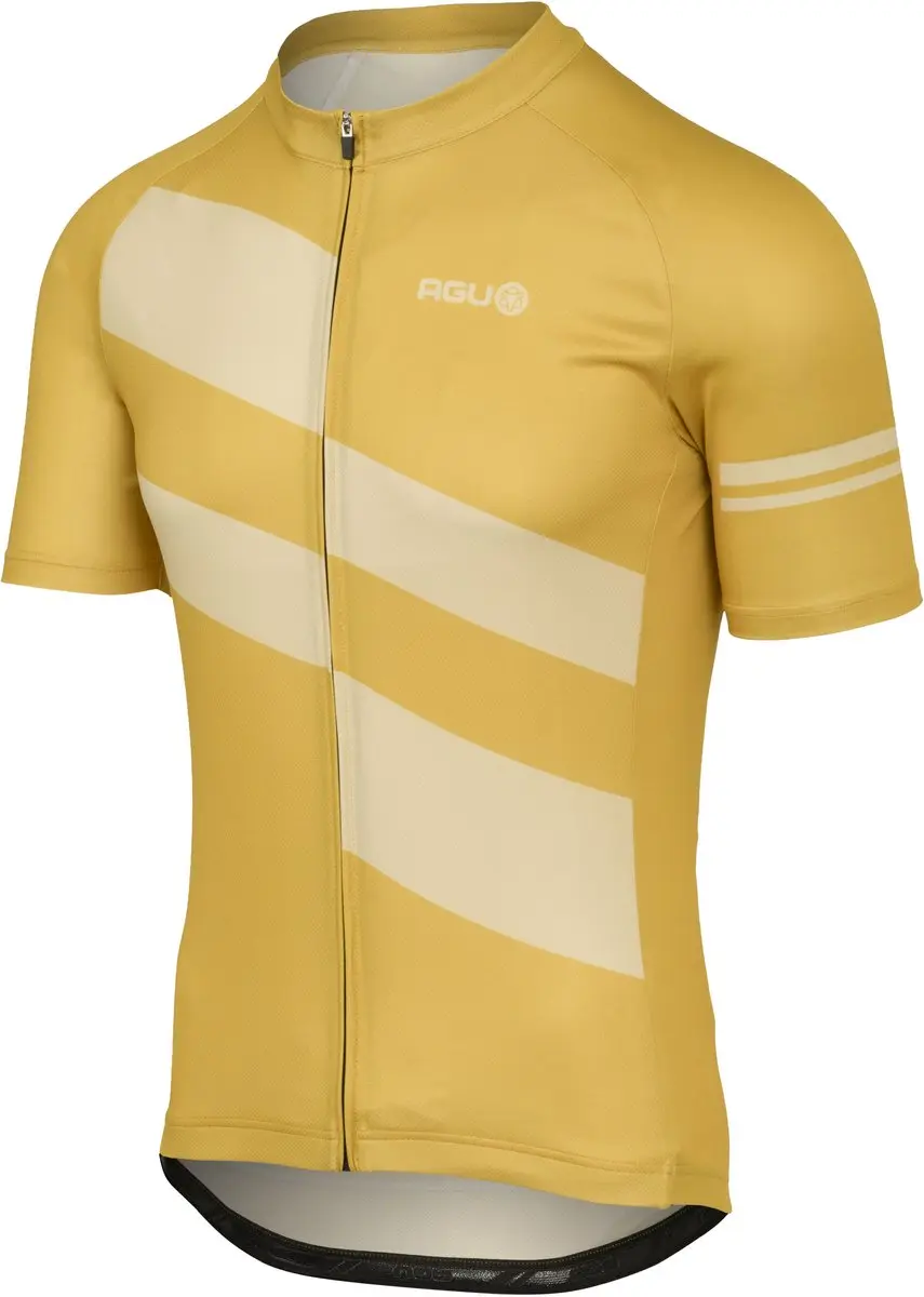 AGU Diagonal Stripes Wielrenshirt Heren - L - Amber Haze