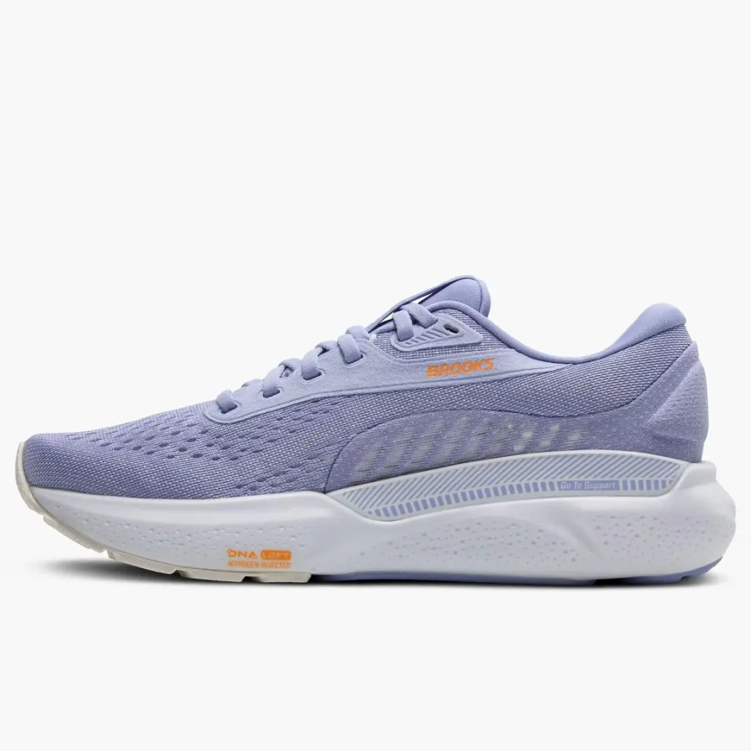 Brooks Adrenaline GTS 24 Hardloopschoenen Dames - 38.5 - Lila/Orange - afbeelding 6 van 6