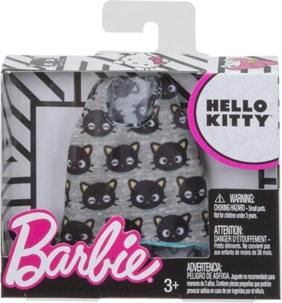 Barbie Hello Kitty Kledingstuk Grijs 7,5 cm