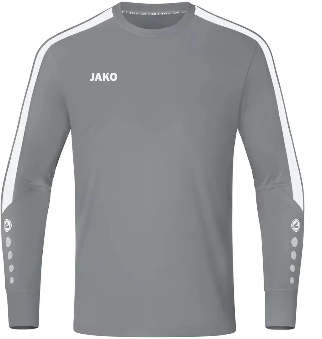 JAKO Power Keepershirt Lange Mouw Kinderen 140 - Steengrijs