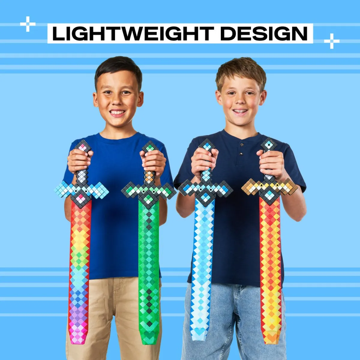 XSHOT Role Play Pixel Sword - 4 Stuks - Multicolor