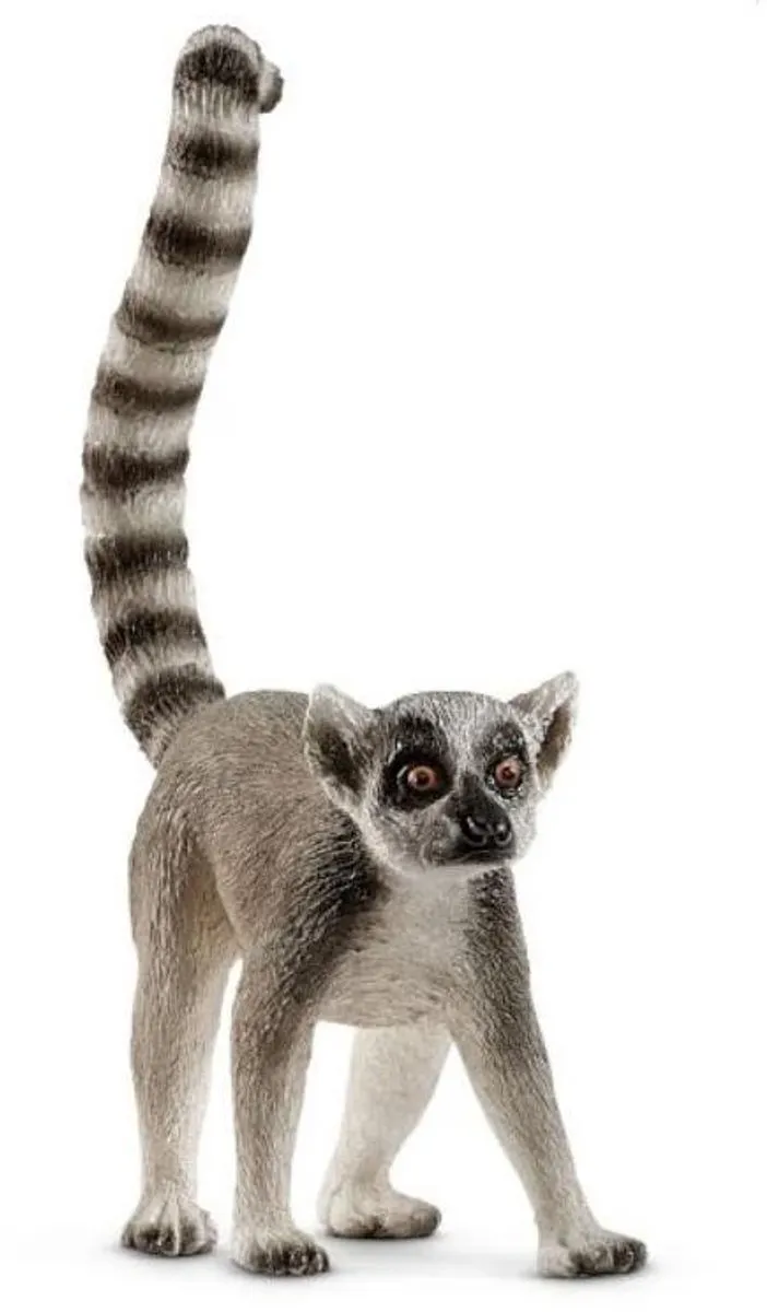 Schleich Wild Life Ringstaart Maki 14827 - Grijs