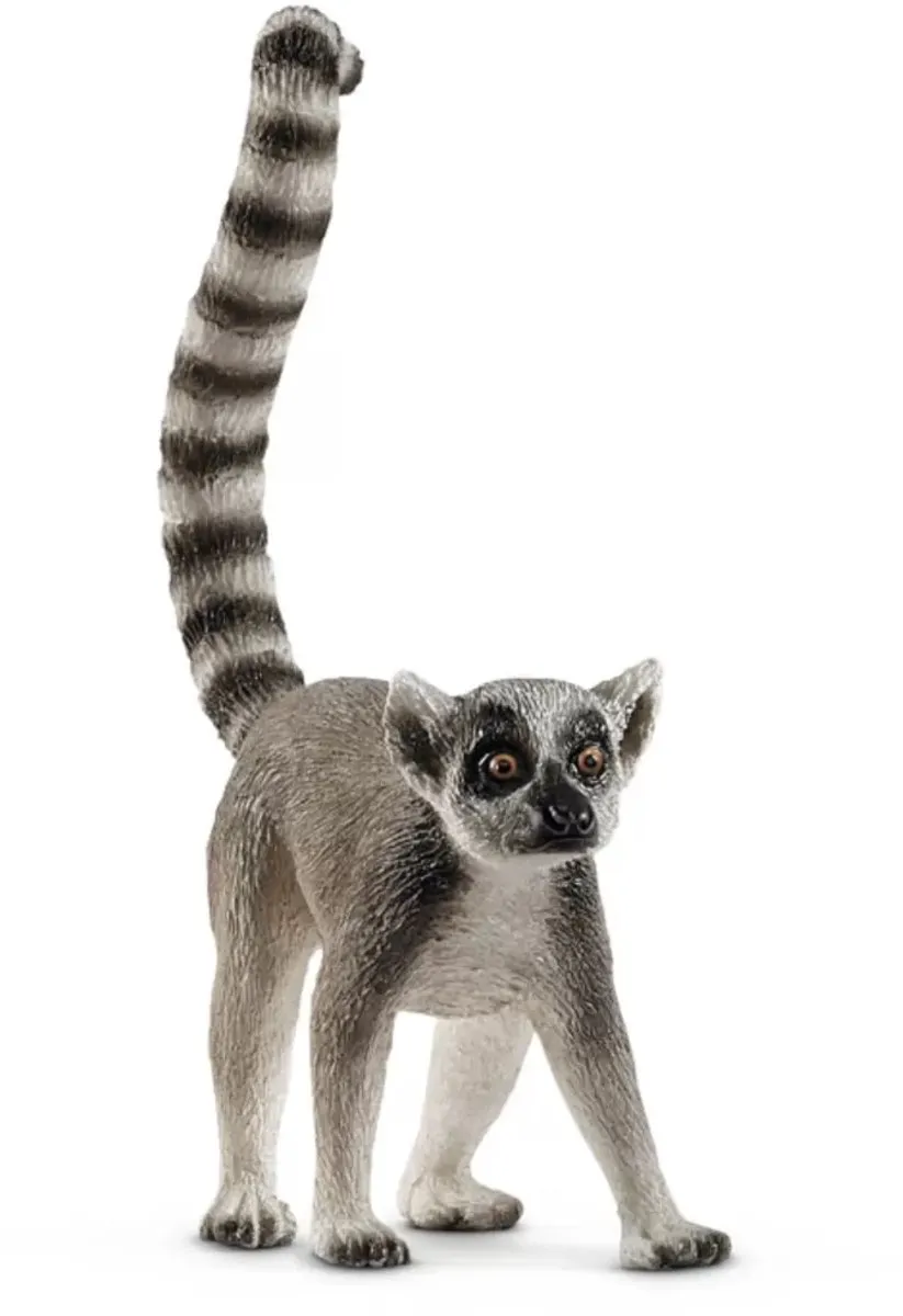Schleich Wild Life Ringstaart Maki 14827 - Grijs