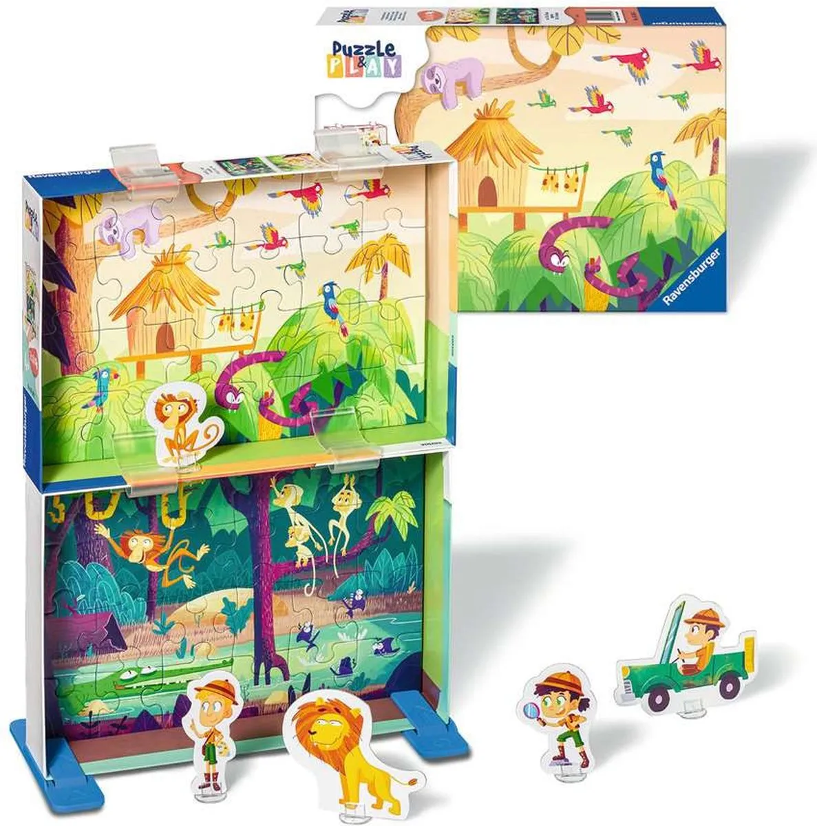 Ravensburger Puzzle & Play Explore the Jungle Legpuzzel 24 Stuks - 2x Multicolor