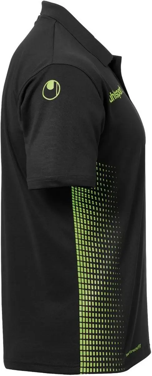 Uhlsport Score Polo Shirt - Maat S - Zwart-Fluo Groen
