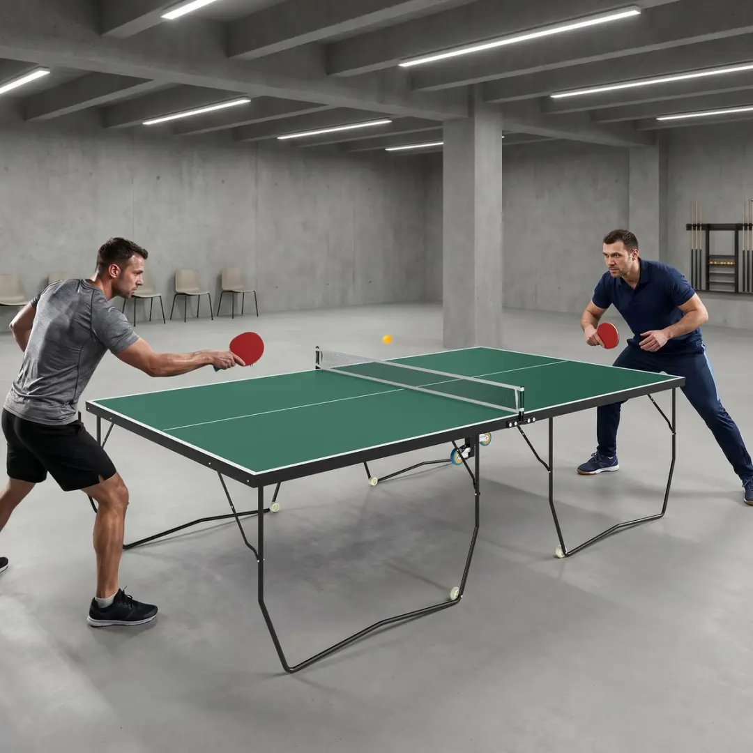 SPORTNOW Tafeltennistafel Groente - met net en 2 rackets - afbeelding 4 van 6