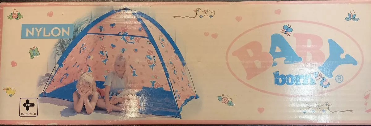 Baby Born Koepeltent Zappf Roze/Blauw 150x87x100cm