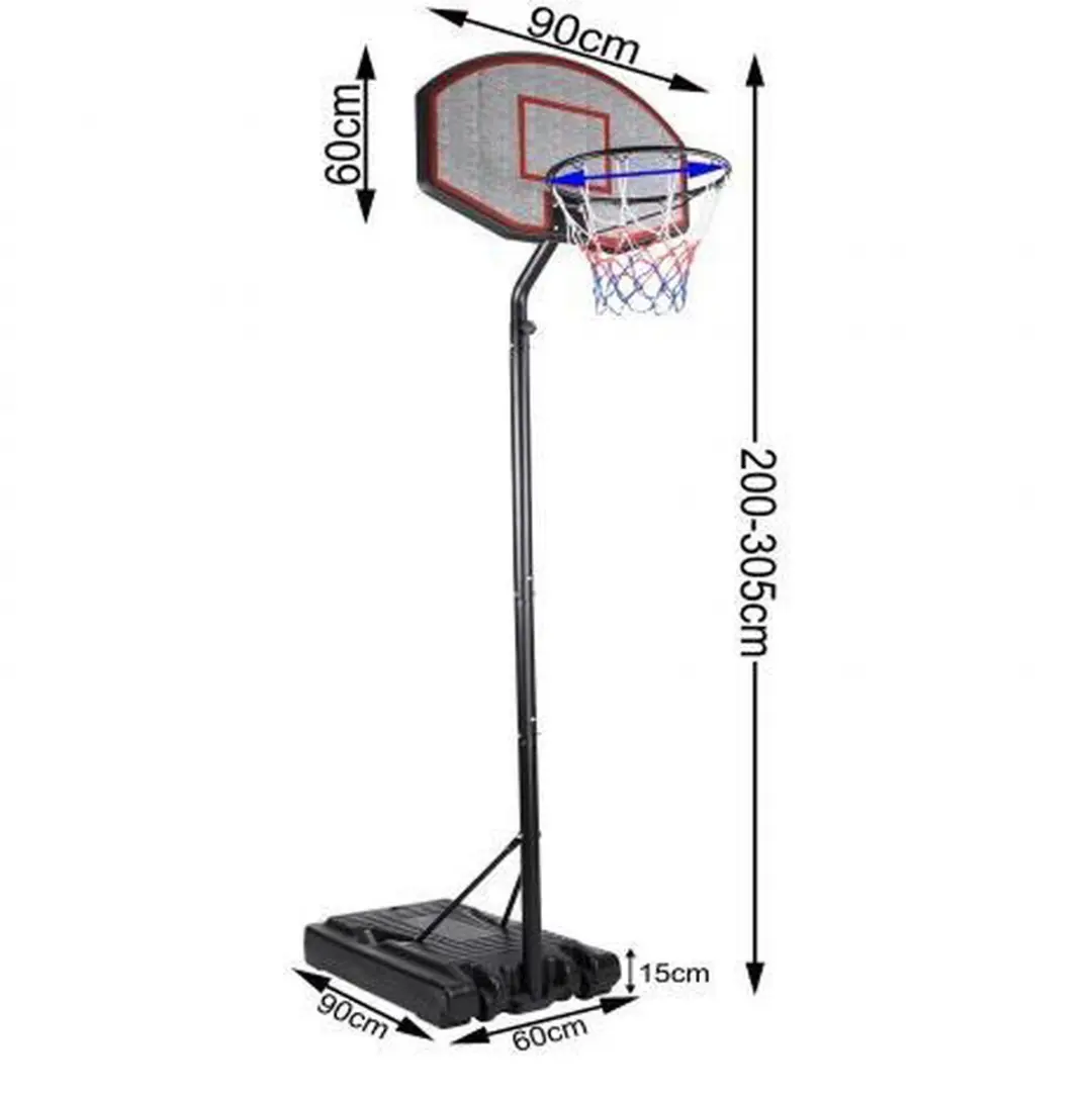 Deuba Mobiele Basketbalring - Verstelbare mand - Multi - afbeelding 4 van 6