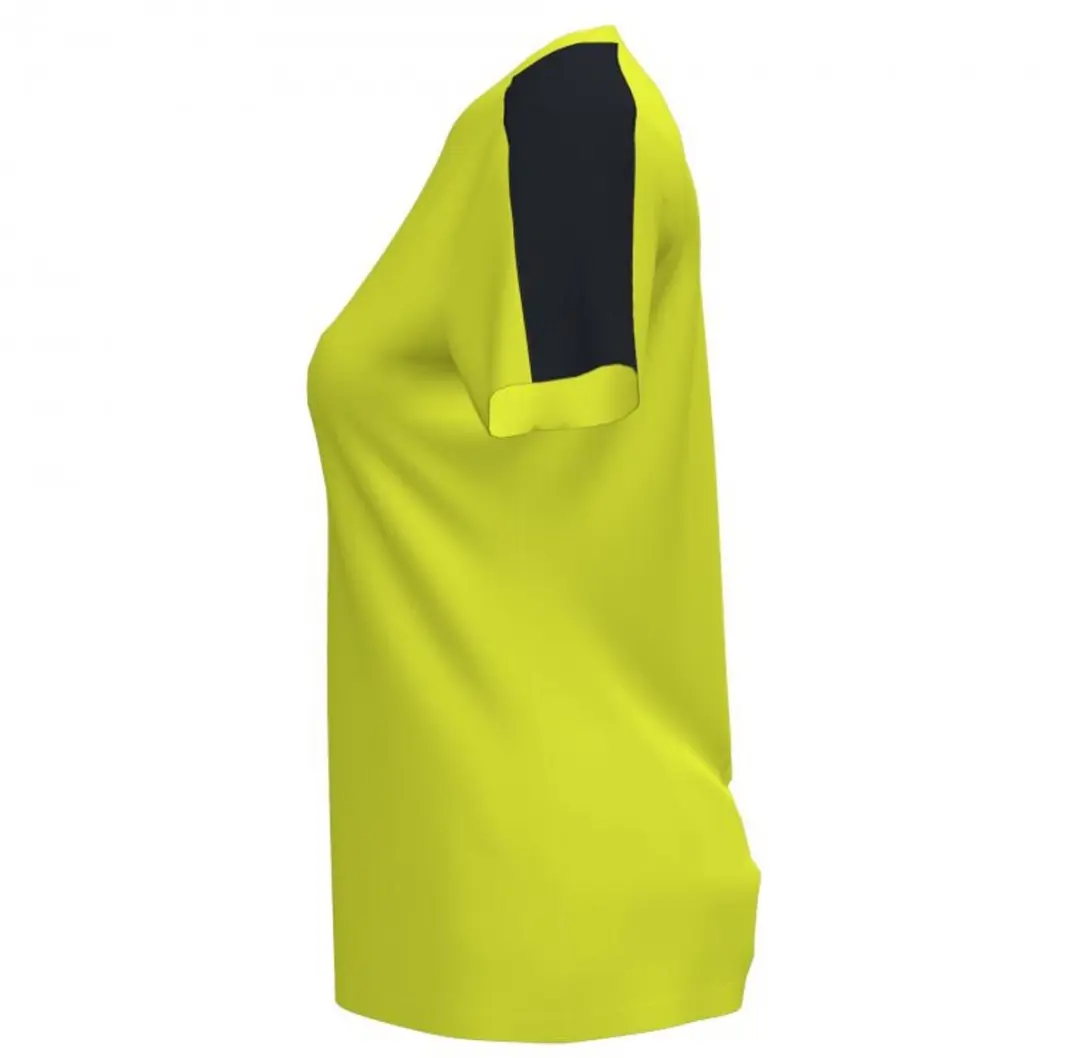 Joma Academy III Shirt Dames - Fluogeel/Zwart M - afbeelding 4 van 6