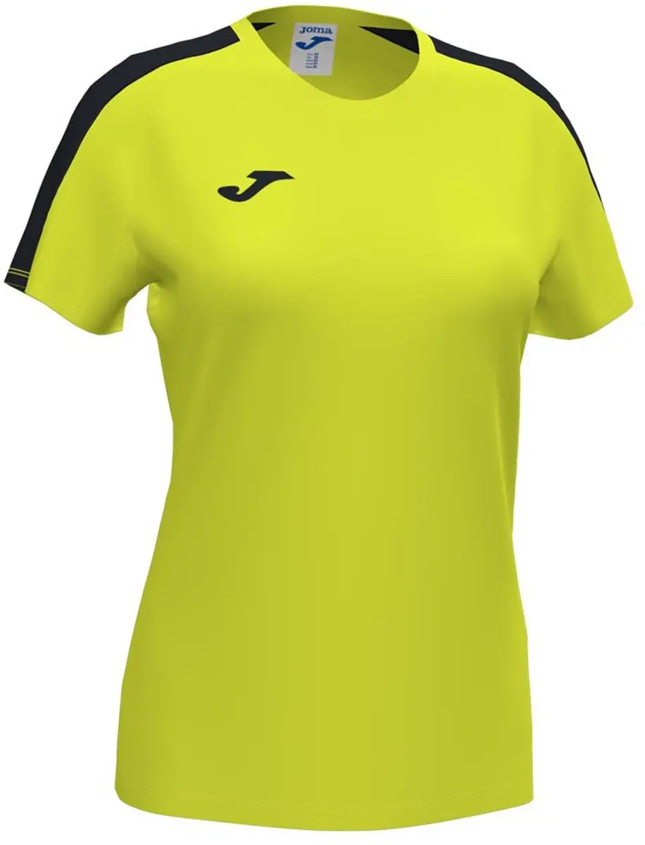 Joma Academy III Shirt Dames - Fluogeel/Zwart M - afbeelding 5 van 6