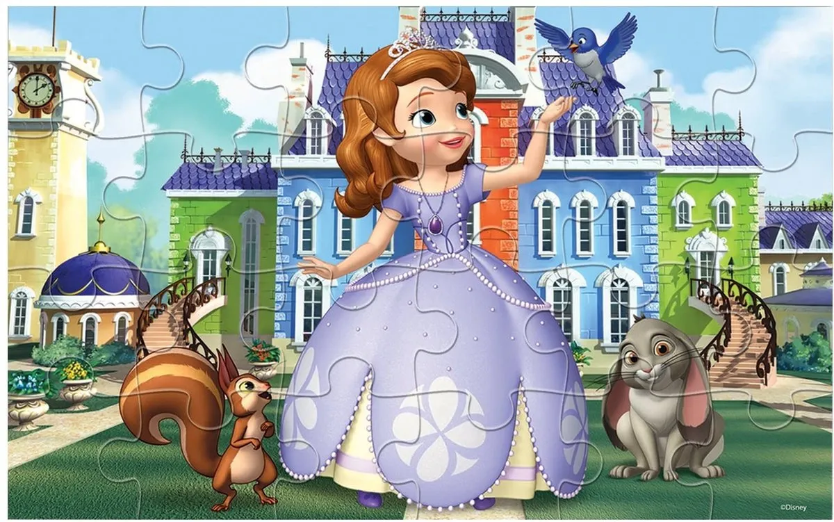 Disney Sofia the First Houten Puzzels - 25 Stuks (4x)