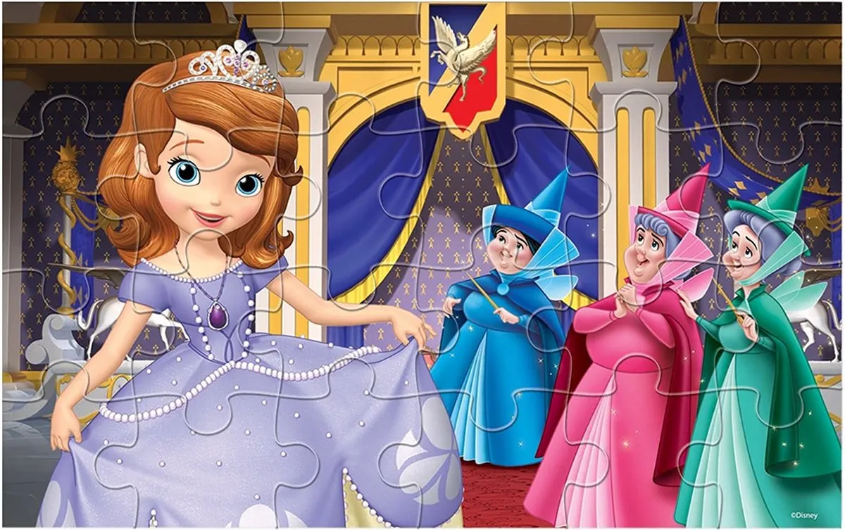 Disney Sofia the First Houten Puzzels - 25 Stuks (4x)