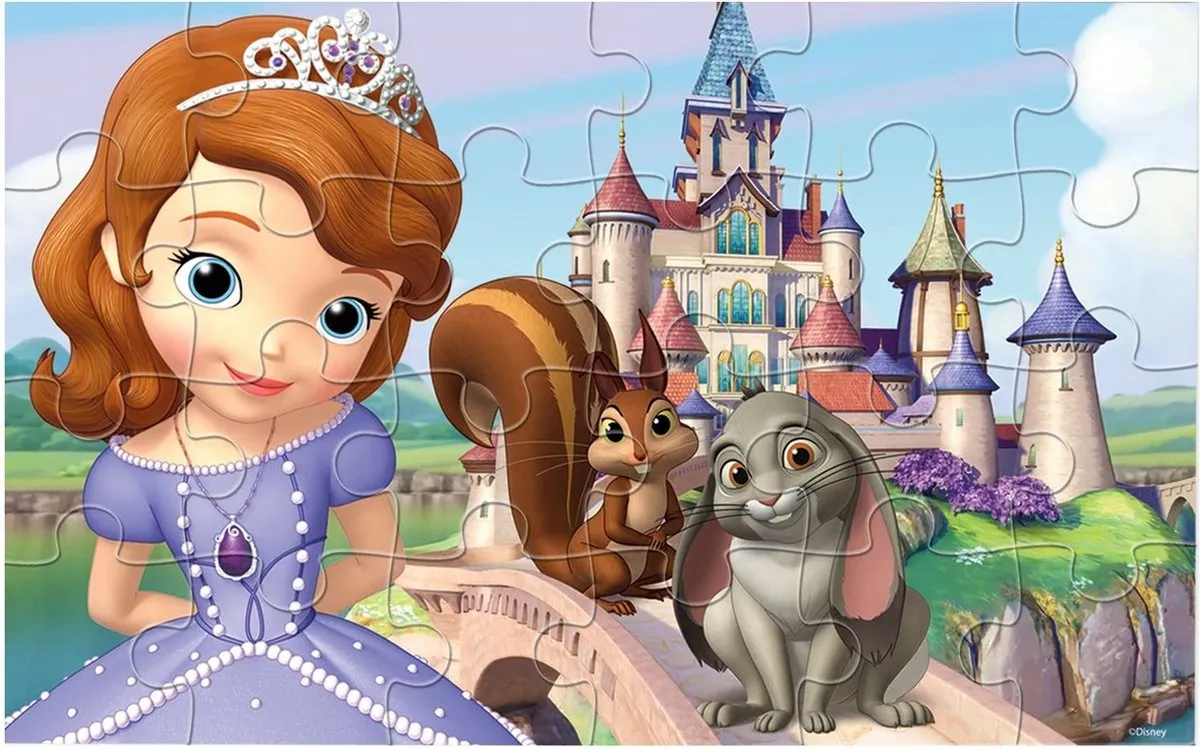 Disney Sofia the First Houten Puzzels - 25 Stuks (4x)