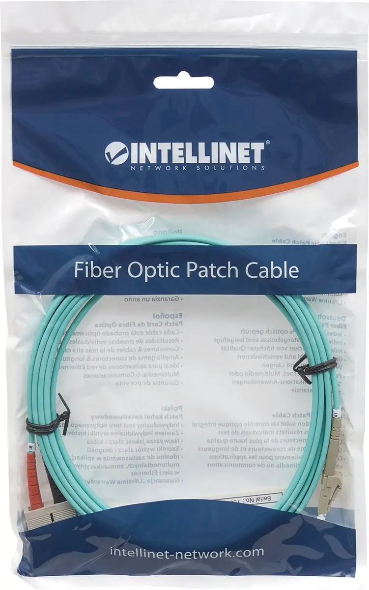 Intellinet 750158 InfiniBand Glasvezelkabel LC-SC 2m - Aqua