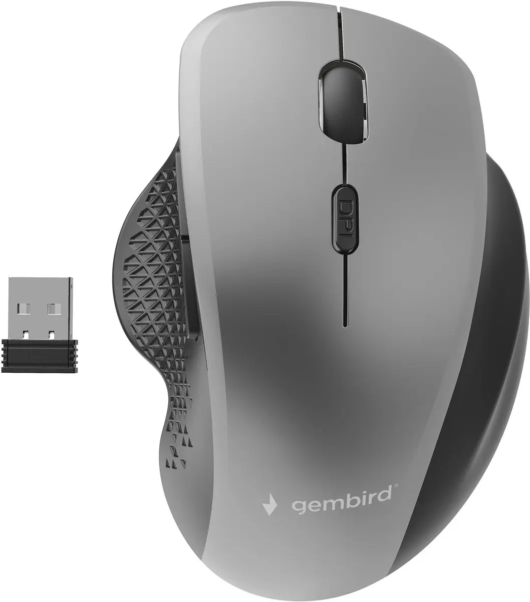 Gembird MUSW-6B-02-BG Draadloze Muis - 6 Knoppen - Zwart/Zilver