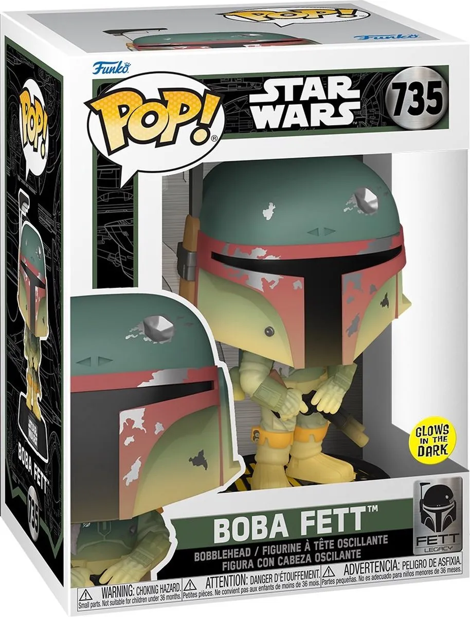 Funko Star Wars Legacy Boba Fett Glow in the Dark Pop! 735 - 82723