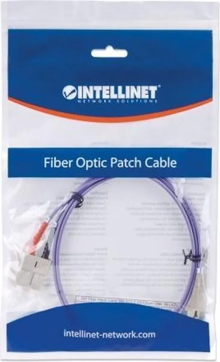 Intellinet 750929 Glasvezelkabel LC-SC OM4 - 2m - Paars - afbeelding 4 van 6