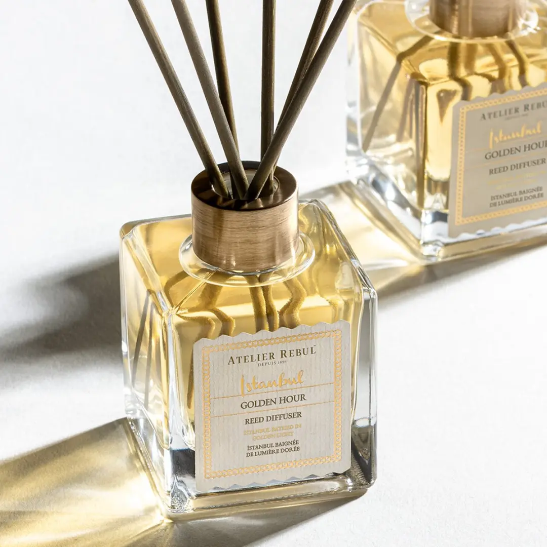 Atelier Rebul Istanbul Golden Hour Geurstokjes 120ml - Goud/Groen