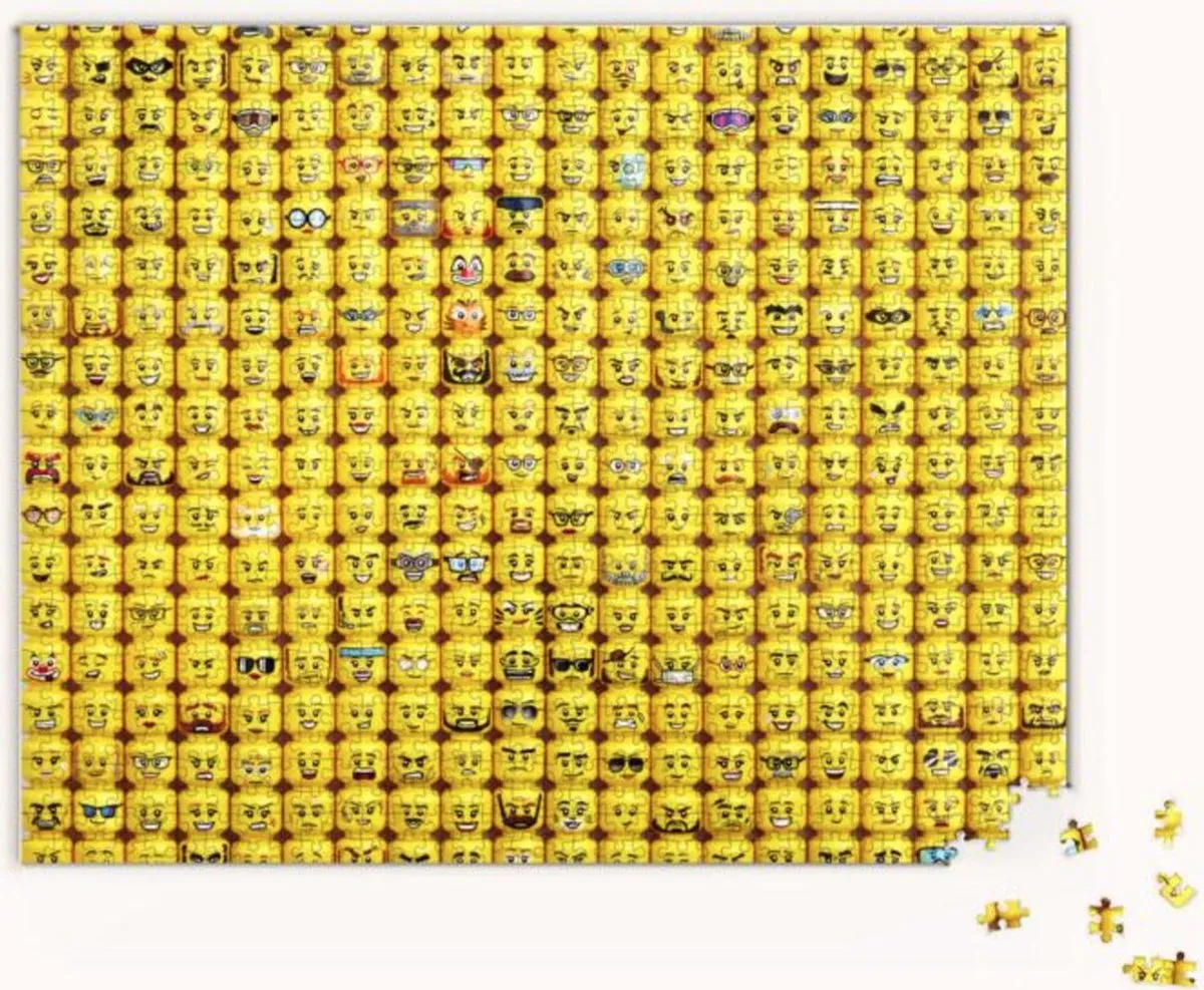 LEGO Minifigure Faces Puzzle 1000 Stuks - Multikleur