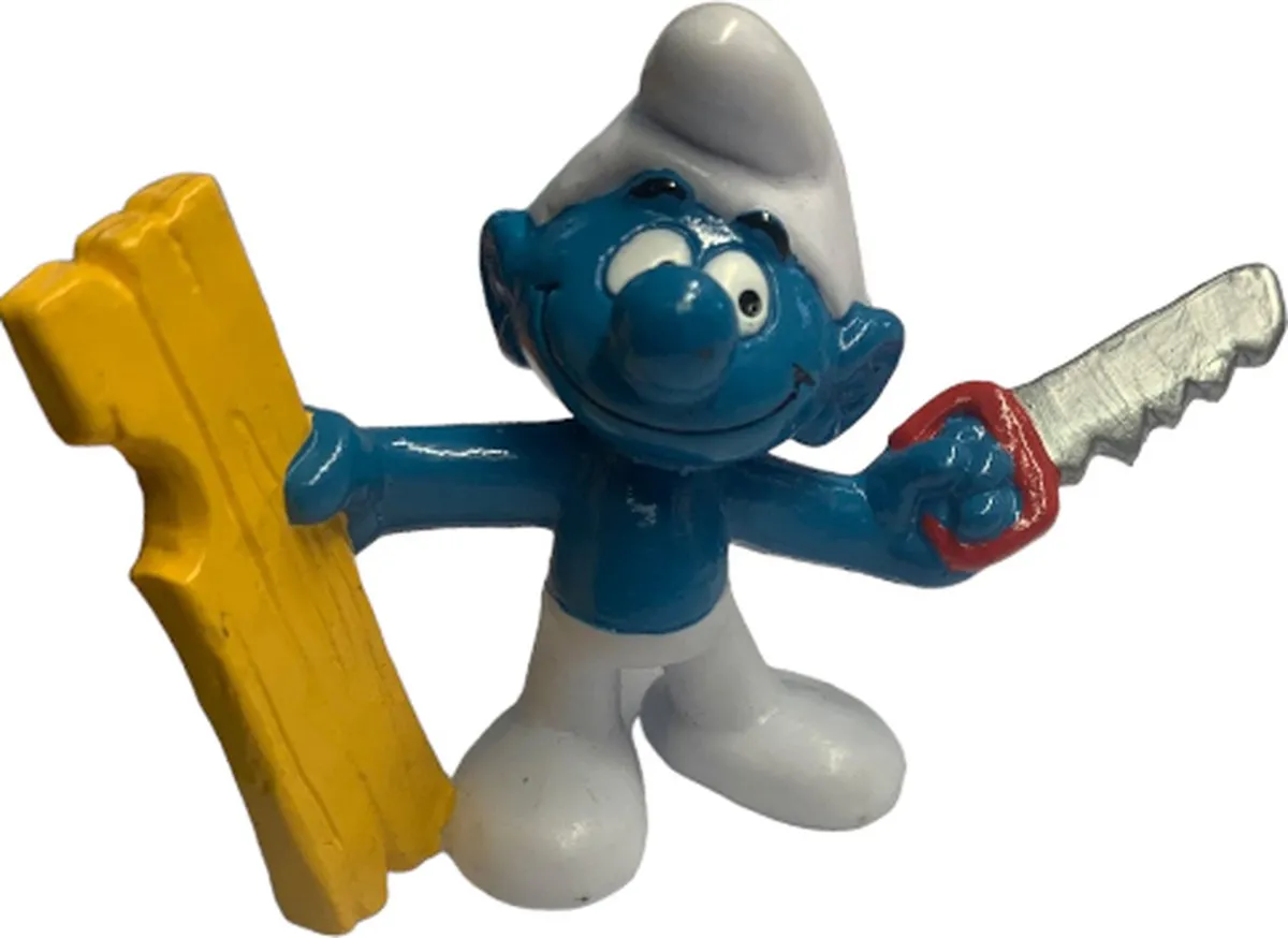Schleich Knutselsmurf 20112 - Speelfiguur 6cm - Geel