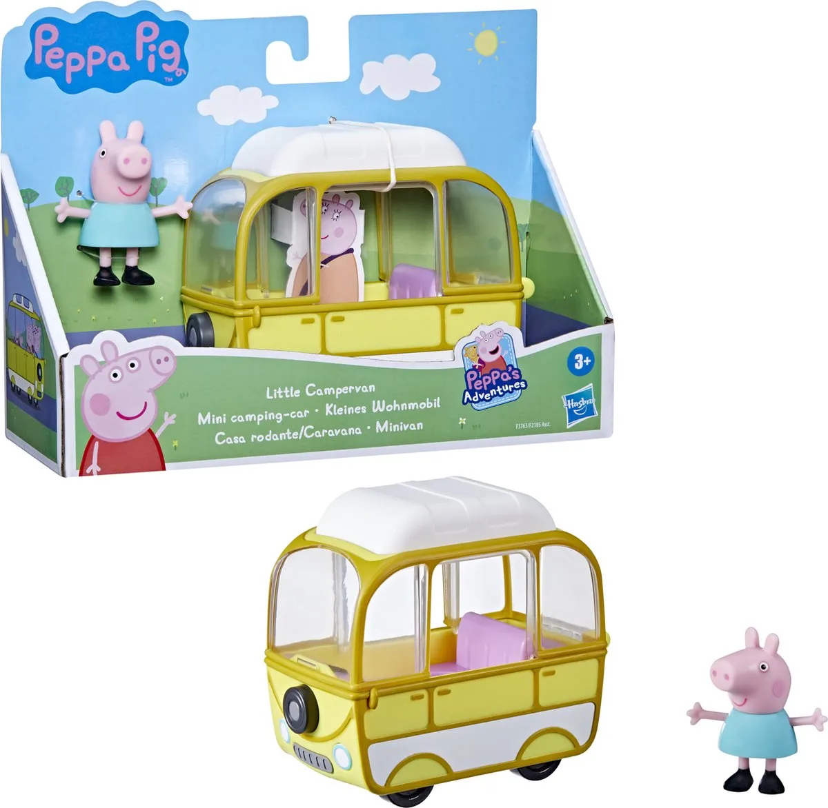 Hasbro Peppa Pig Little Campervan F37635X0 - Wit/Geel - afbeelding 2 van 5