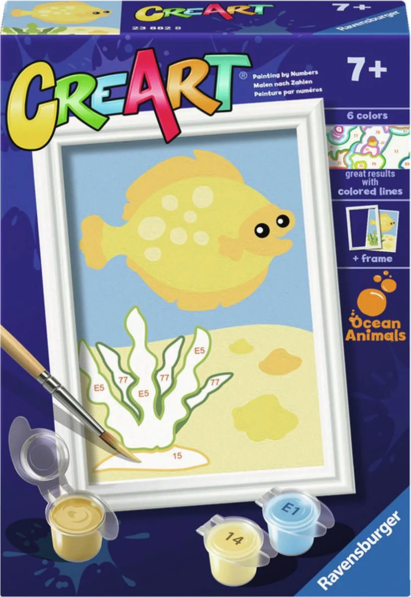 Ravensburger CreArt Trendy Fish Schilderen op Nummer - Meerkleurig
