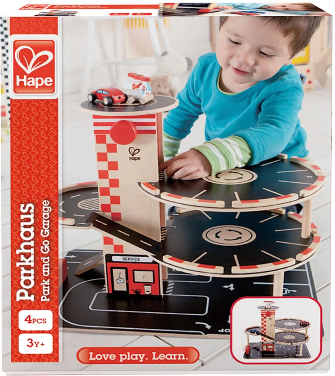 Hape Park & Go Garage 404507 - Veelkleurig