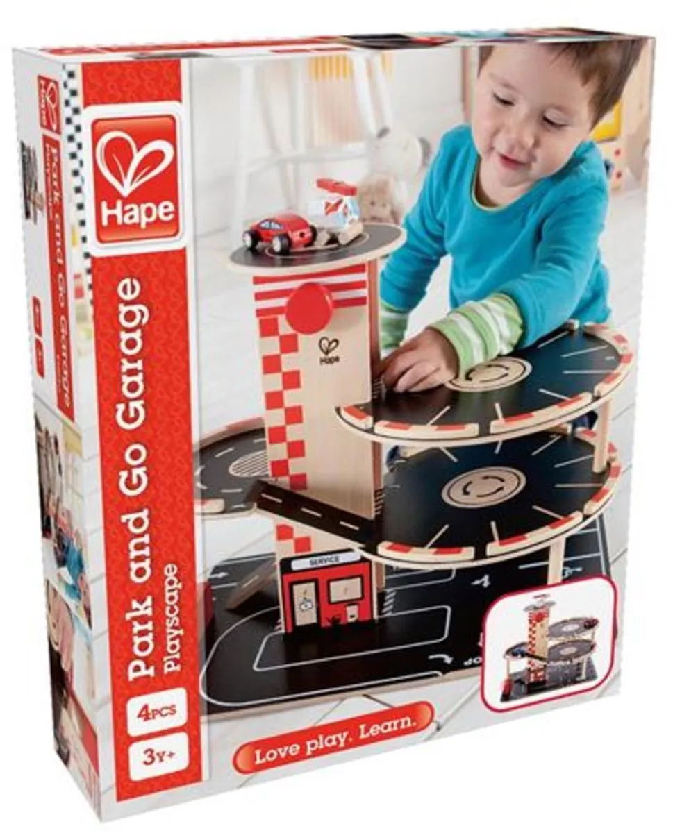 Hape Park & Go Garage 404507 - Veelkleurig