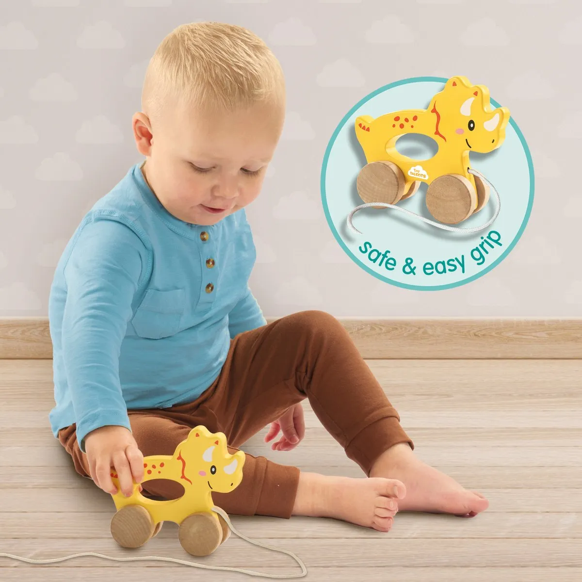 SES Creative Tiny Talents Triceratops Houten Speelgoed - 2-in-1
