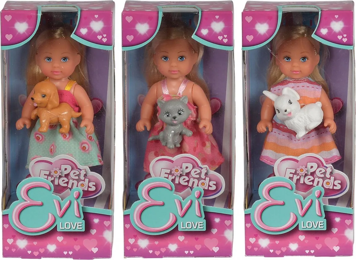 Smoby Evi Love Pet Friends 105734191 - Blauw/Rozepink