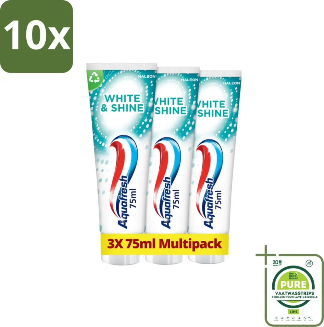 10 x Aquafresh White & Shine Tandpasta