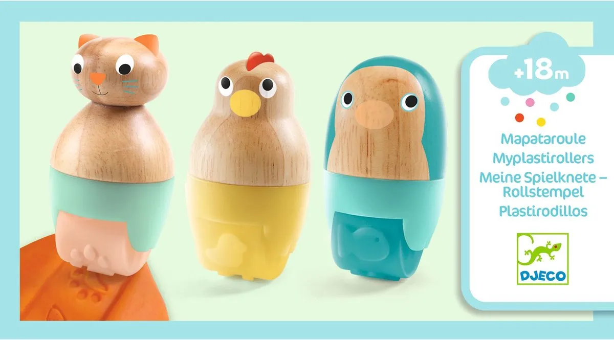Djeco Creatief Boetseerklei Dierenrollen
