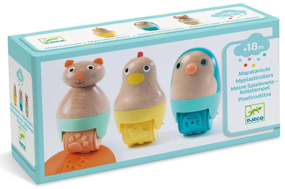 Djeco Creatief Boetseerklei Dierenrollen - Multicolor - 3 Stuks