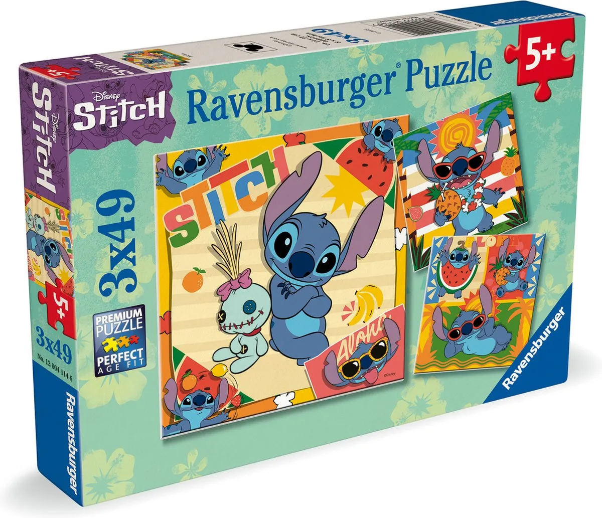 Ravensburger Magische Disney Stitch Puzzelset 147 Stuks - 3x49