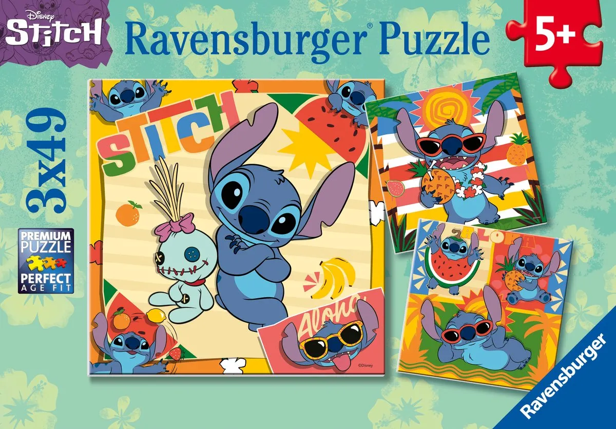 Ravensburger Magische Disney Stitch Puzzelset 147 Stuks - 3x49 - afbeelding 6 van 6
