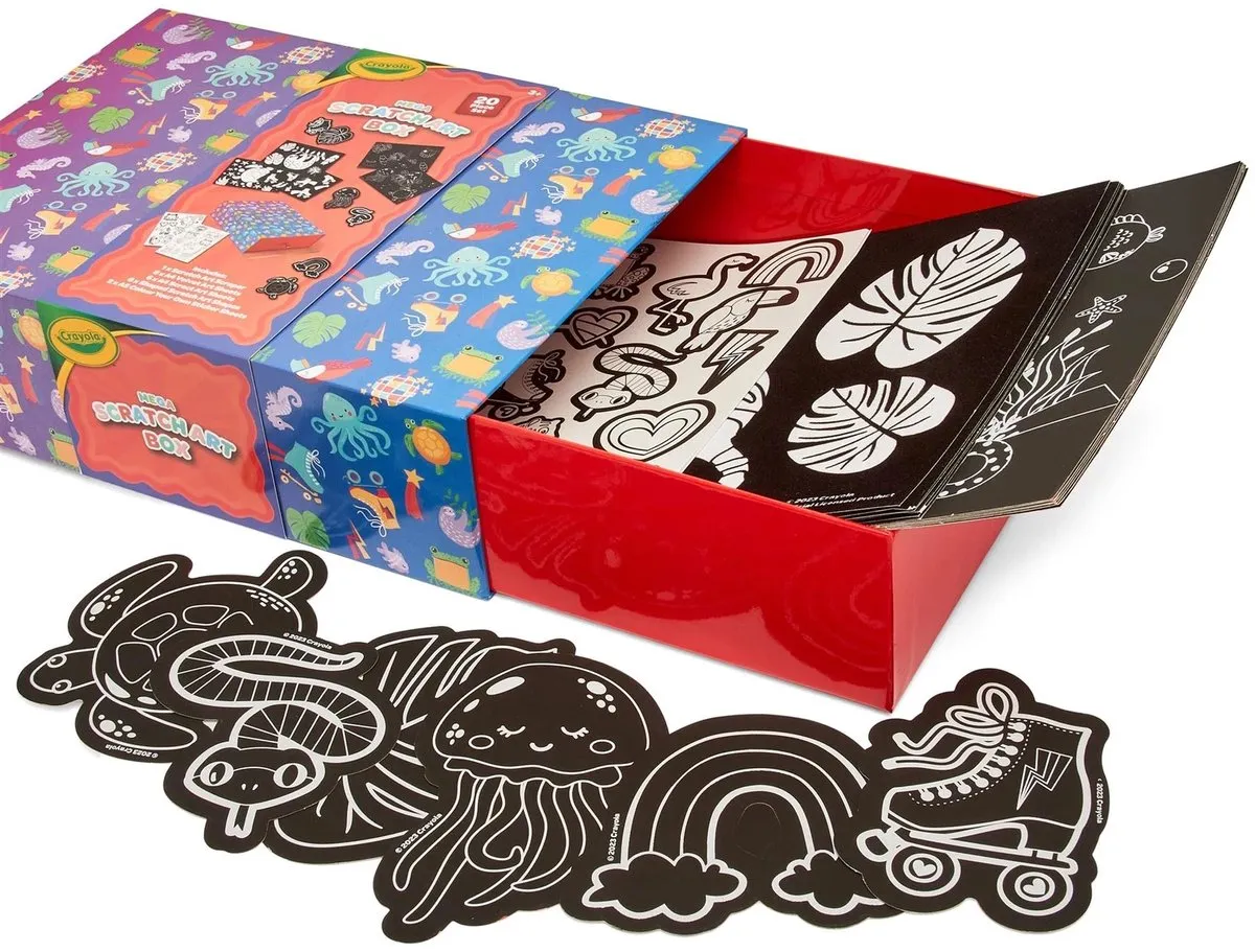 Crayola Scratch and Colour Bumper Box - 20 Stuks - Divers
